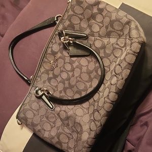 Coach Black Signature Bag